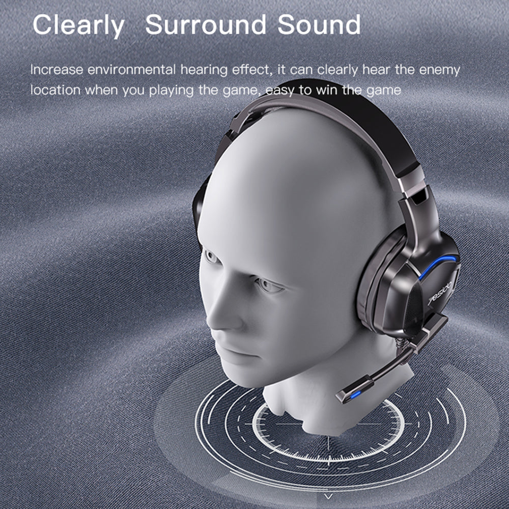 YESIDO EK01 Stereo Sound Gaming Headset Hovedtelefon med mikrofon og LED-lysdesign YESIDO EK01 Stereo Sound Gaming Headset Hovedtelefon med mikrofon og LED-lysdesign